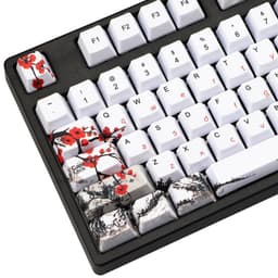 image-PBT Wangjiang Plum Keycap 109 Key OEM Height Korean Japanese