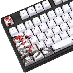 image-PBT Wangjiang Plum Keycap 109 Key OEM Height Korean Japanese