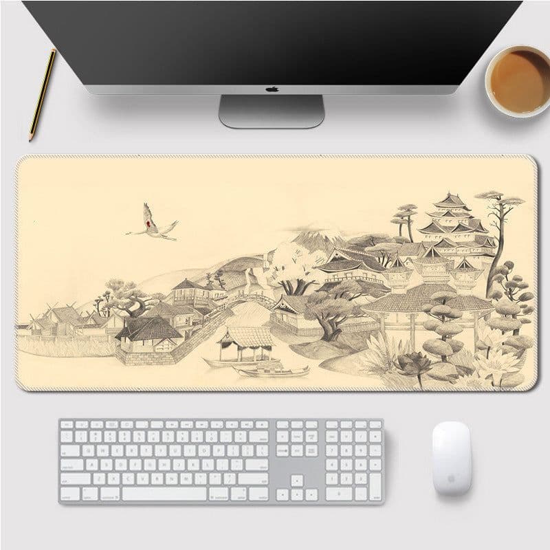 image-Landscape Mouse Mat Home Large Lock Thicken Table Mat