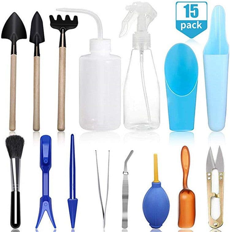 image-Succulents Potted Gardening Tool Set Succulent Seedlings Spray Bottle Watering Pot Soil Shovel Potted Trim Tube Shovel