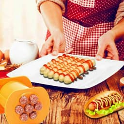 image-Hot Dog Maker Meat Strip Squeezer Plastic DIY Meat Sausage Pasta Balls Rapid Prototyping DIY Tool Kitchen Cooking Gadgets