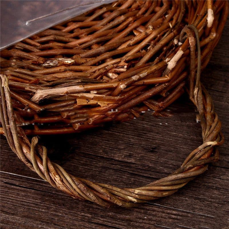 image-Wicker Gardening Garden Wall Decoration Hanging Basket