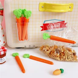 image-Bags Clip Carrot Sealing Clamp Plastic Bag Sealer Food And Snack Sealed Bag Clip Mini Magnet Storage Box Kitchen Organizer