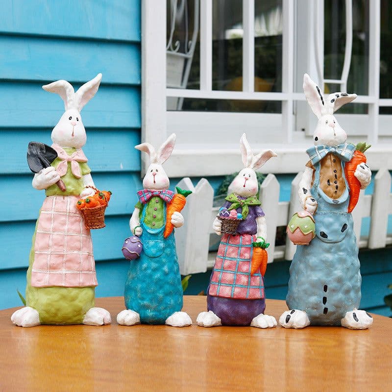 image-Easter Rabbit Decoration Realistic Rabbit Resin Crafts Garden Decoration Gardening Garden Decoration