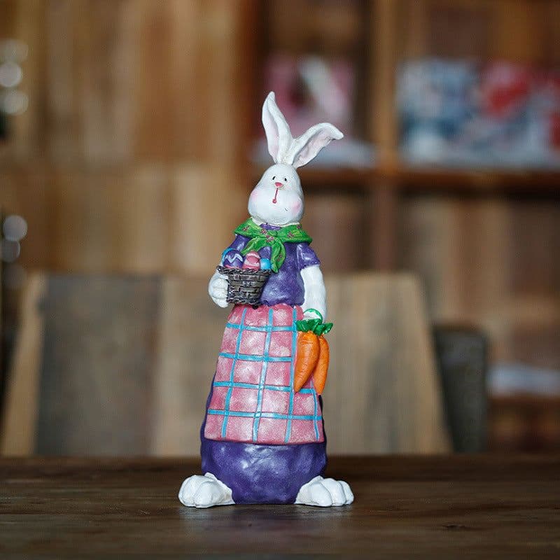 image-Easter Rabbit Decoration Realistic Rabbit Resin Crafts Garden Decoration Gardening Garden Decoration