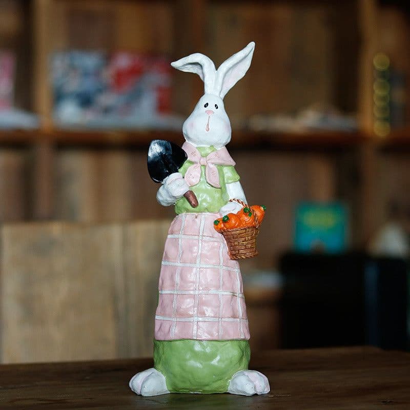 image-Easter Rabbit Decoration Realistic Rabbit Resin Crafts Garden Decoration Gardening Garden Decoration