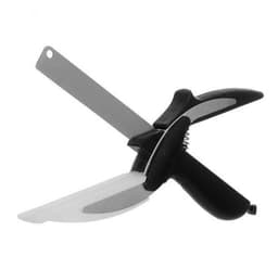 image-Kitchen Gadget Scissors 2-in-1 Functional Smart Chopping Knife Food Scissors Vegetable Scissors A Good Helper In The Kitchen