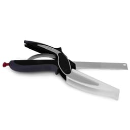 image-Kitchen Gadget Scissors 2-in-1 Functional Smart Chopping Knife Food Scissors Vegetable Scissors A Good Helper In The Kitchen