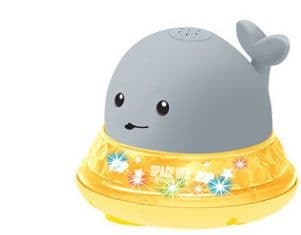image-Baby Cute Cartoon Whale Floating Spraying Water Bath Toys With Light Music LED Light Baby Toys