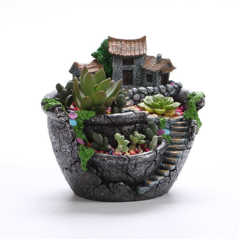 image-Home Gardening Small Sky Garden Succulent Platter Flower Pot