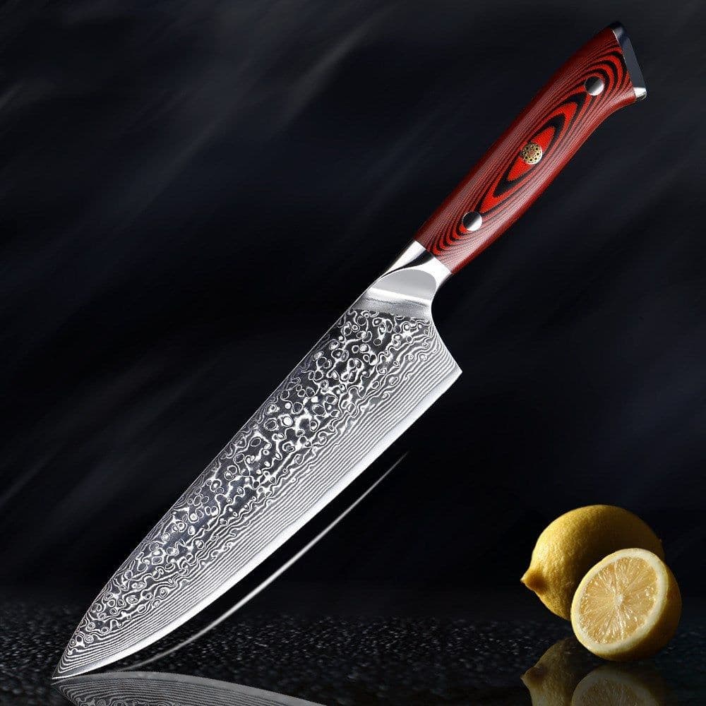 image-Japanese Steel Santoku Knife Pattern Steel Knife