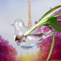 image-Creative Hanging Glass Vase Transparent Hydroponic Glass Bottle