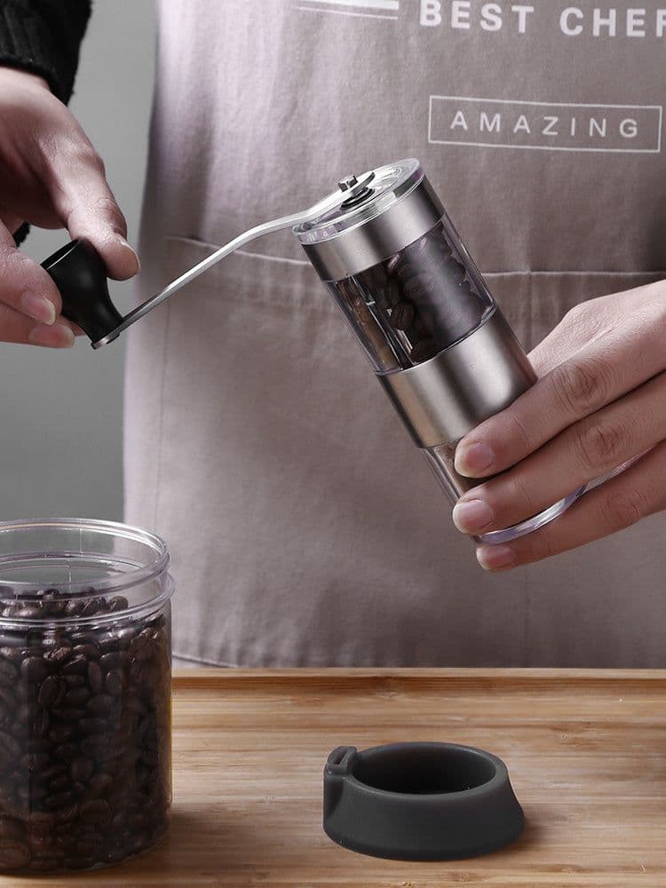 image-Hand Grinder Coffee Bean Grinder Small Mini Manual Grinder All-In-One Coffee Machine