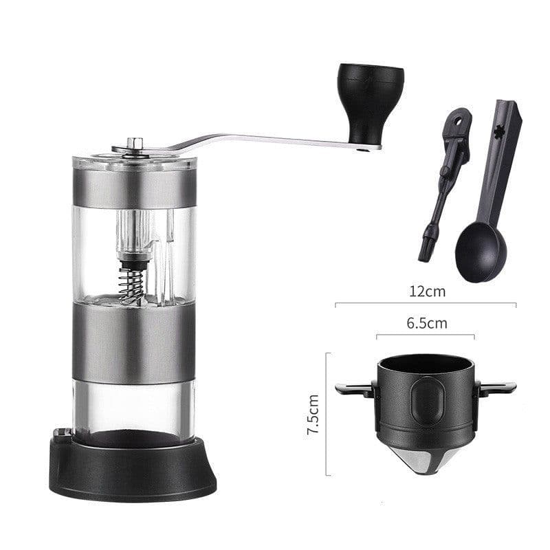 image-Hand Grinder Coffee Bean Grinder Small Mini Manual Grinder All-In-One Coffee Machine