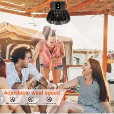 image-Multifunction LED Lighting Lamps For Home Ceiling Light With Fan Remote Control Lamps For Garden Outdoor Camping Party