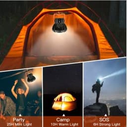 image-Multifunction LED Lighting Lamps For Home Ceiling Light With Fan Remote Control Lamps For Garden Outdoor Camping Party