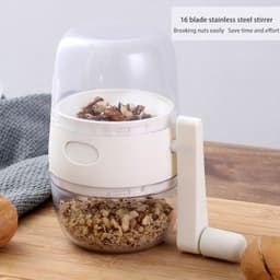 image-Nut Grinder Peanut Crusher Garlic Press Multifunctional Hand Shake Dry Fruits Gadget Manual Food Processor Kitchen Accessories