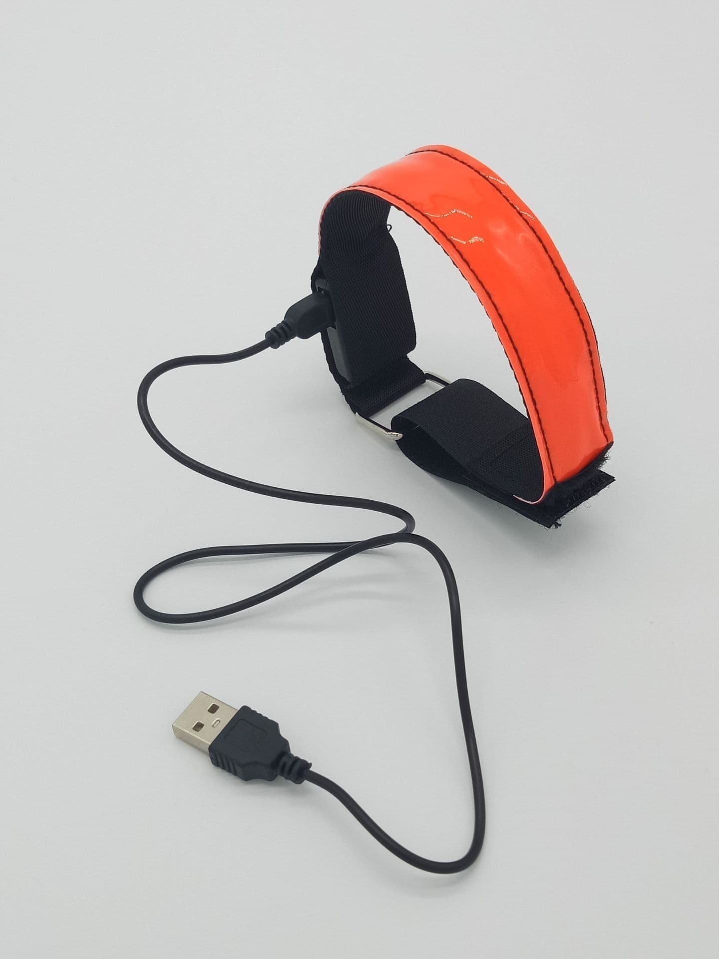 image-USB Charging LED Luminous Night Running Armband Bracelet Night Reflective Safety Belt Outdoor Sports Luminous Arm Band