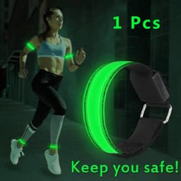 image-USB Charging LED Luminous Night Running Armband Bracelet Night Reflective Safety Belt Outdoor Sports Luminous Arm Band