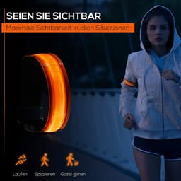 image-USB Charging LED Luminous Night Running Armband Bracelet Night Reflective Safety Belt Outdoor Sports Luminous Arm Band