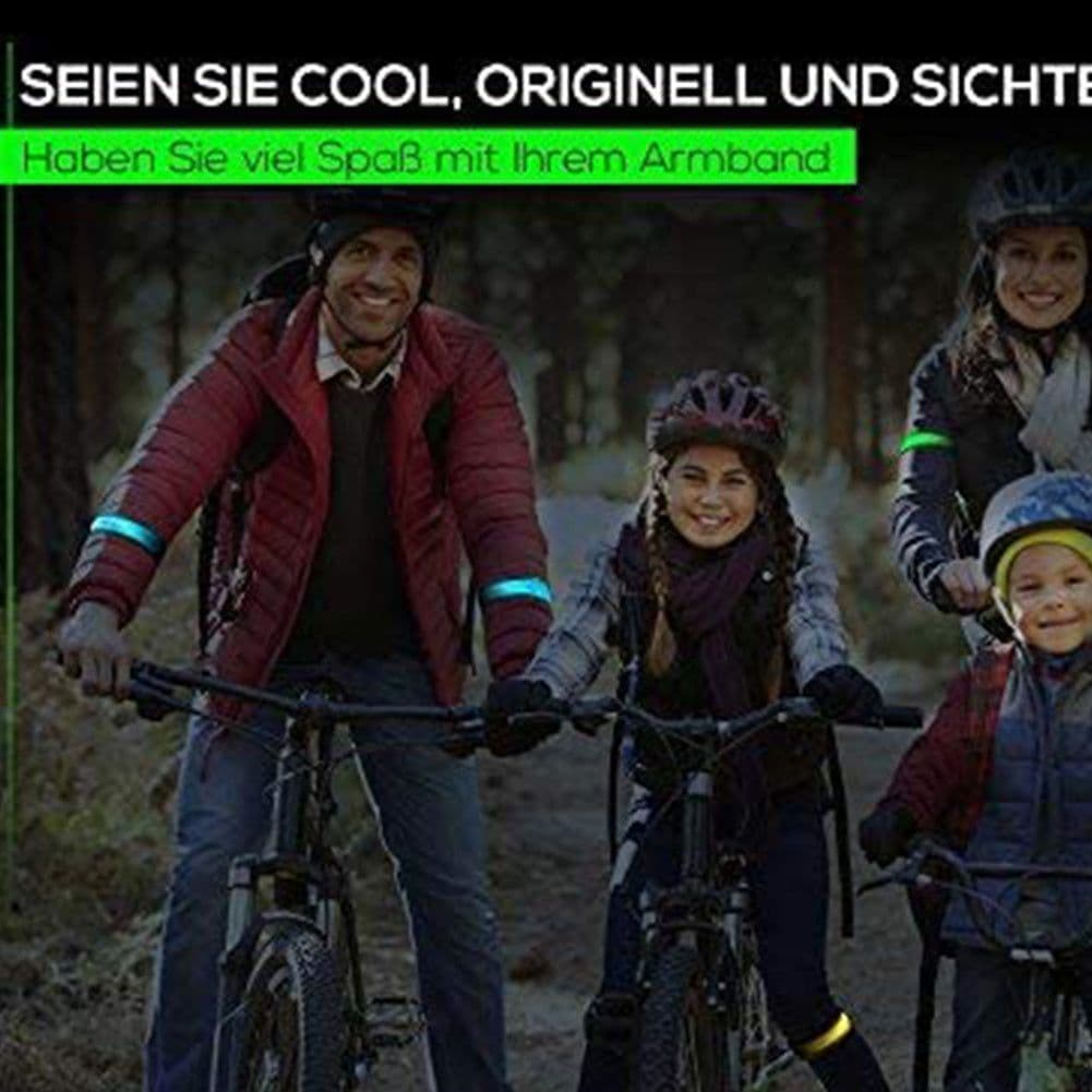 image-USB Charging LED Luminous Night Running Armband Bracelet Night Reflective Safety Belt Outdoor Sports Luminous Arm Band
