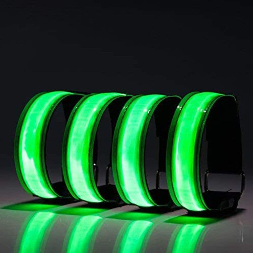 image-USB Charging LED Luminous Night Running Armband Bracelet Night Reflective Safety Belt Outdoor Sports Luminous Arm Band