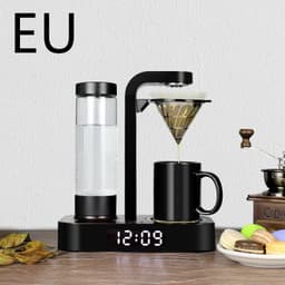 image-Home Coffee Machine Small Stainless Steel Mesh Automatic