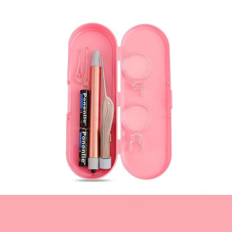 image-Ear Wax Removal Tool With Light Ear Pick Cleaner Kit For Kids And Adults, Earwax Spoon Digger & Tweezers For Ear Health Care Gift Set With Case