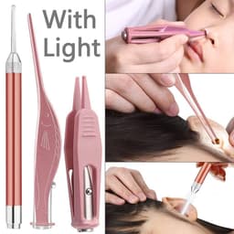 image-Ear Wax Removal Tool With Light Ear Pick Cleaner Kit For Kids And Adults, Earwax Spoon Digger & Tweezers For Ear Health Care Gift Set With Case