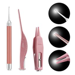 image-Ear Wax Removal Tool With Light Ear Pick Cleaner Kit For Kids And Adults, Earwax Spoon Digger & Tweezers For Ear Health Care Gift Set With Case