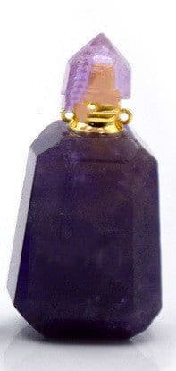 image-Cross-Border Foreign Trade New Product Supply Natural Crystal Turquoise Amethyst Angel Blue Agate Essential Oil Perfume Bottle Explosion