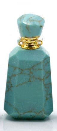 image-Cross-Border Foreign Trade New Product Supply Natural Crystal Turquoise Amethyst Angel Blue Agate Essential Oil Perfume Bottle Explosion