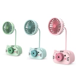 image-Portable Mini Fan Cartoon Piggy Bear USB Powered Table Fan Desktop Fan Cute Desktop Cooling Fan for Home Office Air Cooling Fan