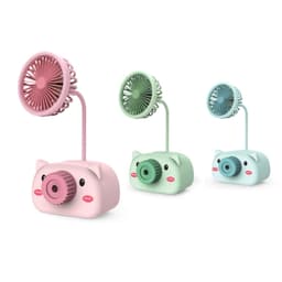 image-Portable Mini Fan Cartoon Piggy Bear USB Powered Table Fan Desktop Fan Cute Desktop Cooling Fan for Home Office Air Cooling Fan