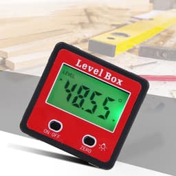 image-Red Precision Digital Double Key Inclinometer Mini Protractor Goniometer
