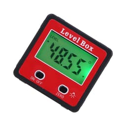 image-Red Precision Digital Double Key Inclinometer Mini Protractor Goniometer