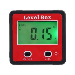 image-Red Precision Digital Double Key Inclinometer Mini Protractor Goniometer