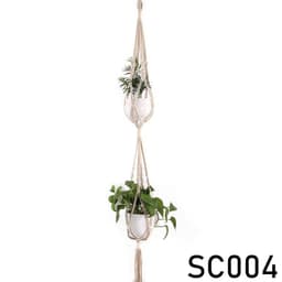 image-Cotton Rope Hanging Net For Gardening And Greening Flower Pot