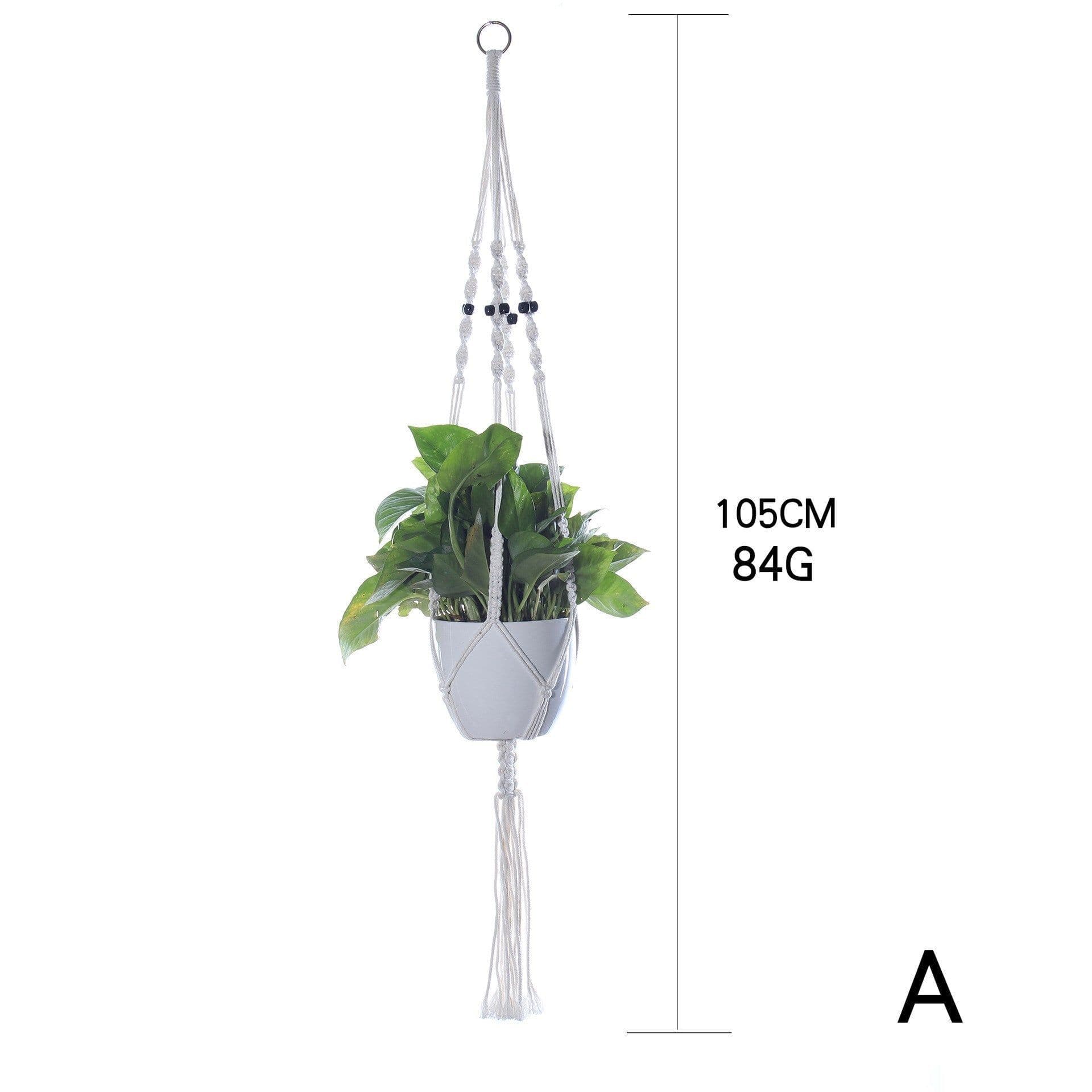 image-Cotton Rope Hanging Net For Gardening And Greening Flower Pot