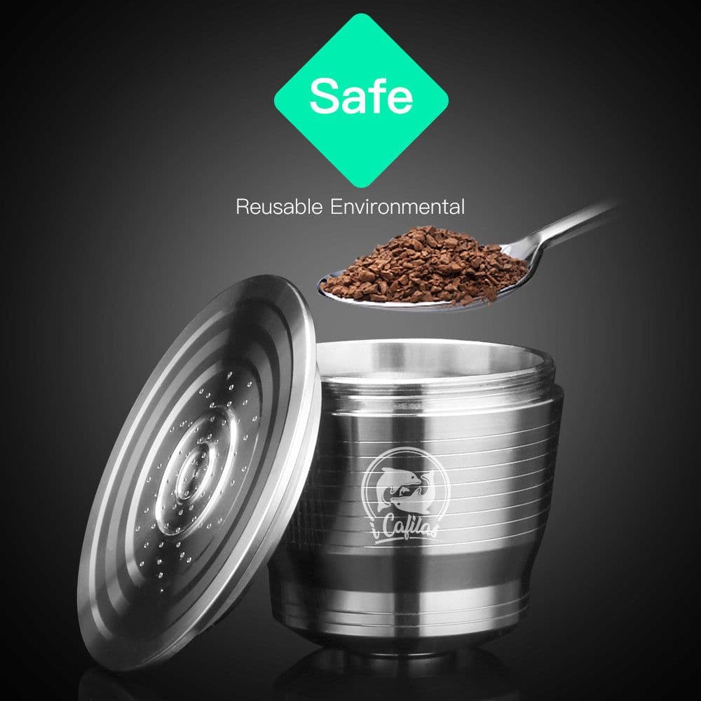 image-Nestle Coffee Machine Stainless Steel Capsule Shell Recycle Filter Appliance Nespresso