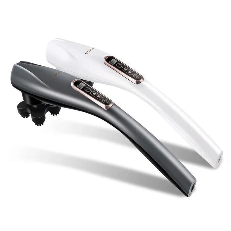 image-Electric Handheld Massager 6 Head Body Kneading Vibrating Massager Therapy Machine