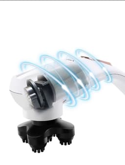 image-Electric Handheld Massager 6 Head Body Kneading Vibrating Massager Therapy Machine