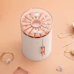 image-Ight Luxury Necklace Double Transparent Flower Jewelry Box
