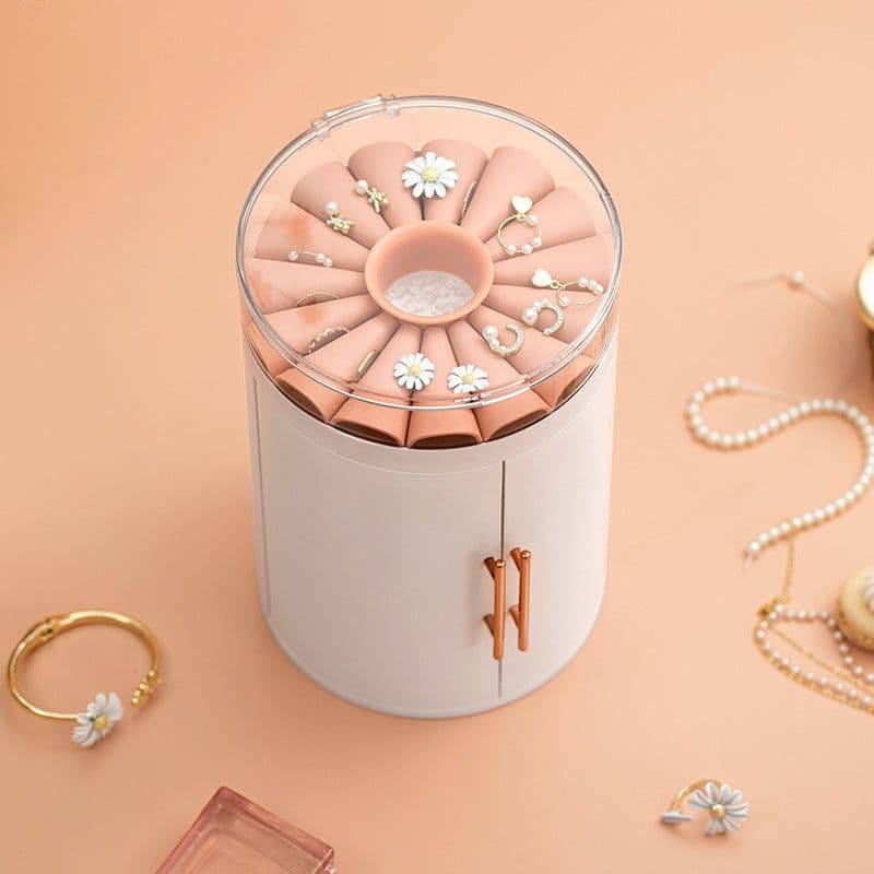 image-Ight Luxury Necklace Double Transparent Flower Jewelry Box