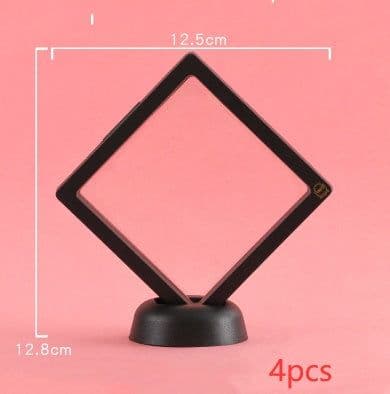 image-3D Jewelry Coin Display Stand Case Rack Collections Storage Box For Earring Gems Ring Doll Coin Badge Medal Holder