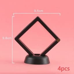 image-3D Jewelry Coin Display Stand Case Rack Collections Storage Box For Earring Gems Ring Doll Coin Badge Medal Holder