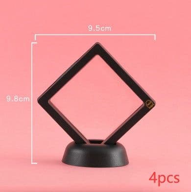 image-3D Jewelry Coin Display Stand Case Rack Collections Storage Box For Earring Gems Ring Doll Coin Badge Medal Holder