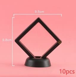 image-3D Jewelry Coin Display Stand Case Rack Collections Storage Box For Earring Gems Ring Doll Coin Badge Medal Holder