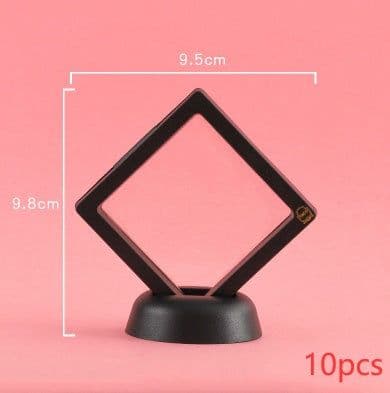 image-3D Jewelry Coin Display Stand Case Rack Collections Storage Box For Earring Gems Ring Doll Coin Badge Medal Holder
