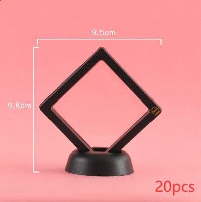 image-3D Jewelry Coin Display Stand Case Rack Collections Storage Box For Earring Gems Ring Doll Coin Badge Medal Holder